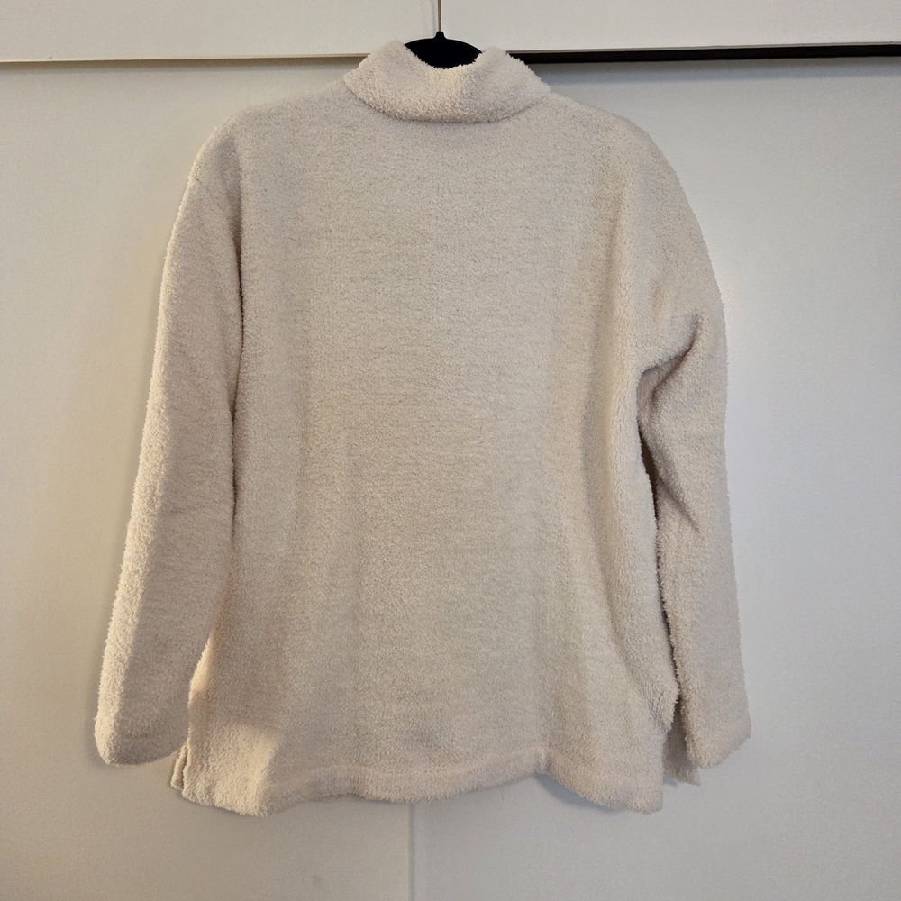 LOFT Beige Quarter Zip-Up Sweater - Picture 2 of 9